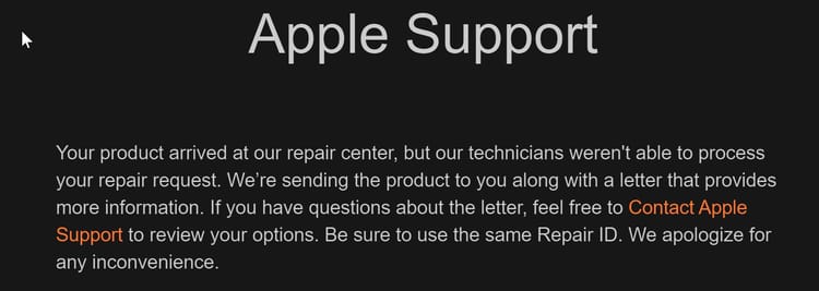 You can’t Even PAY Apple to Repair their Watch