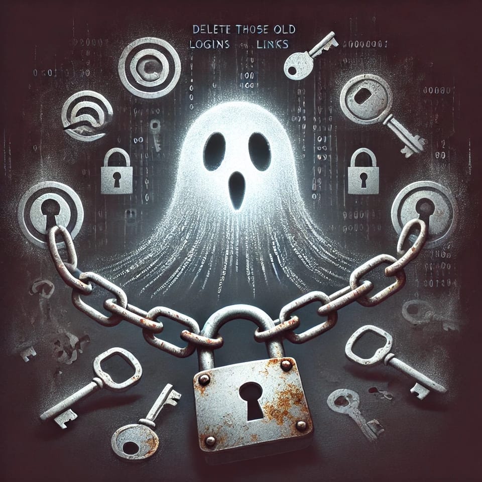 Delete Those Old Logins and Links or the Ghosts will Haunt You 👻