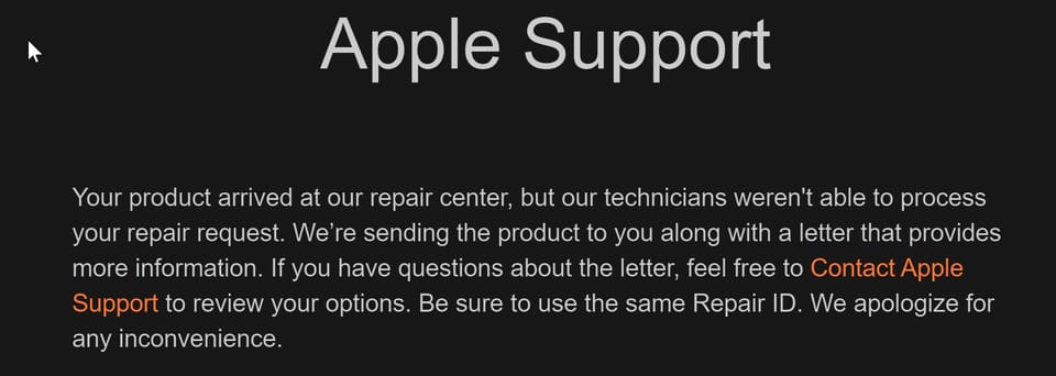 You can’t Even PAY Apple to Repair their Watch